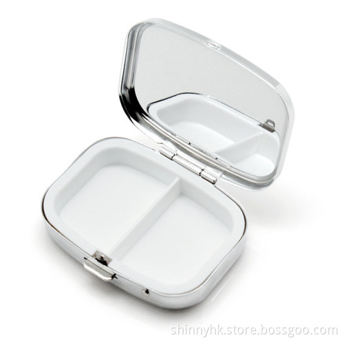 Chinese Factory Travel Gifts Portable Metal Pill Box Plastic Pill Box